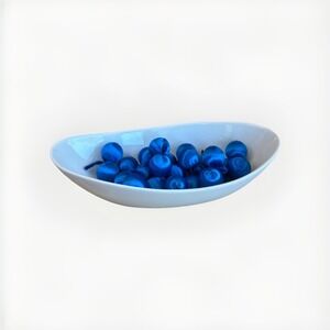 Vintage Blue Shiny Satin Styrofoam Christmas Tree Ornaments Lot Of‎ 23